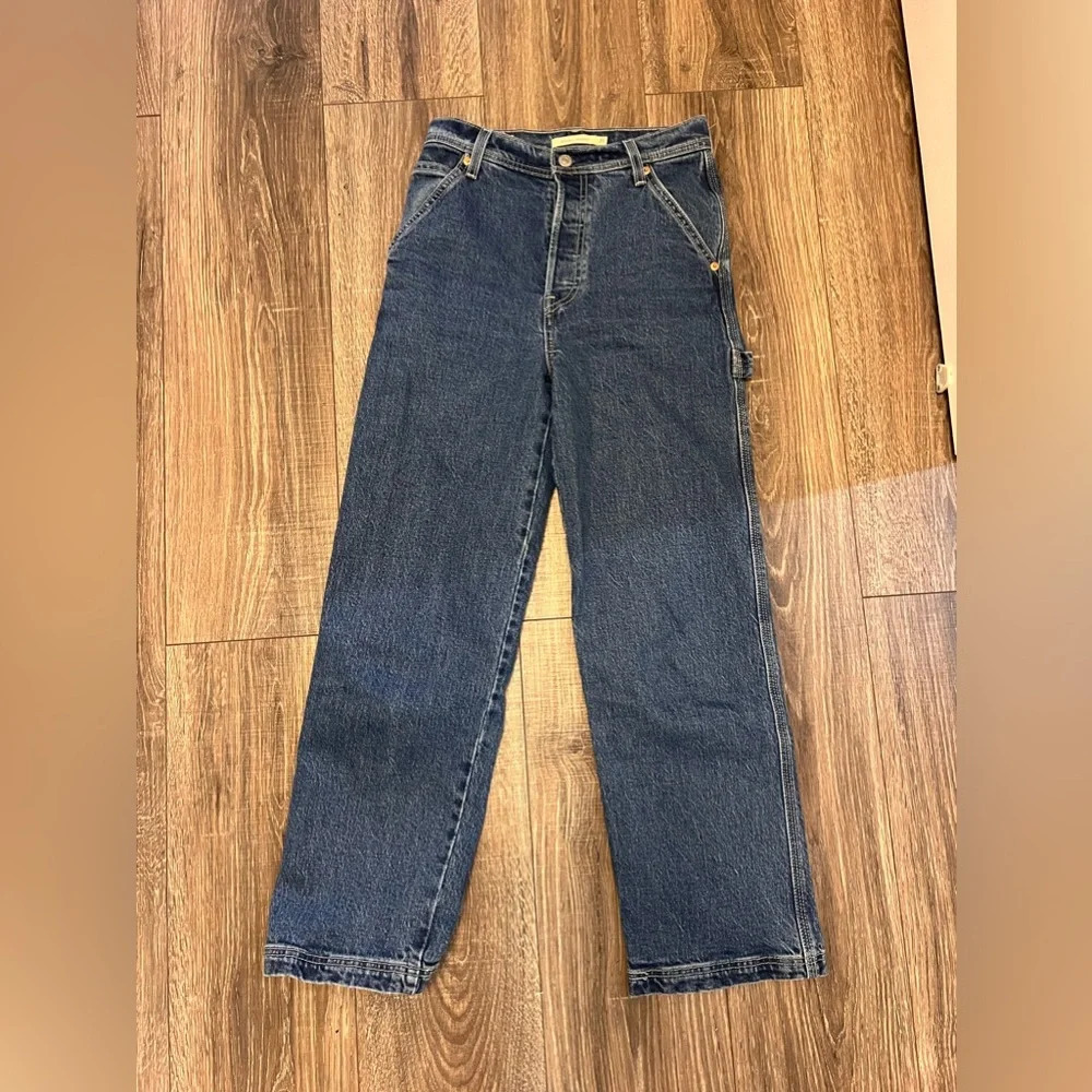 Levi’s premium Vintage Blue ribcage straight ankle carpenter jeans Size 25